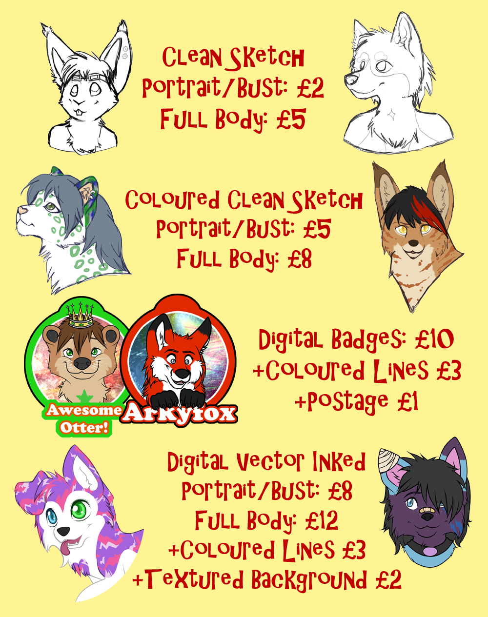 Commission Prices 2014