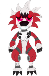 Midnight Lycanroc Anthroid (Commission)