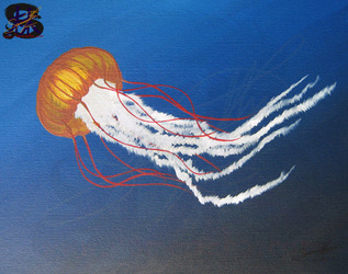 Jiggly Jelly - Jellyfish - Acrylic paint