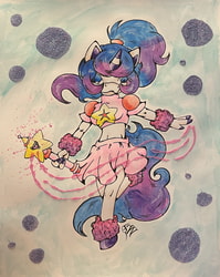 magical girl ariel watercolor