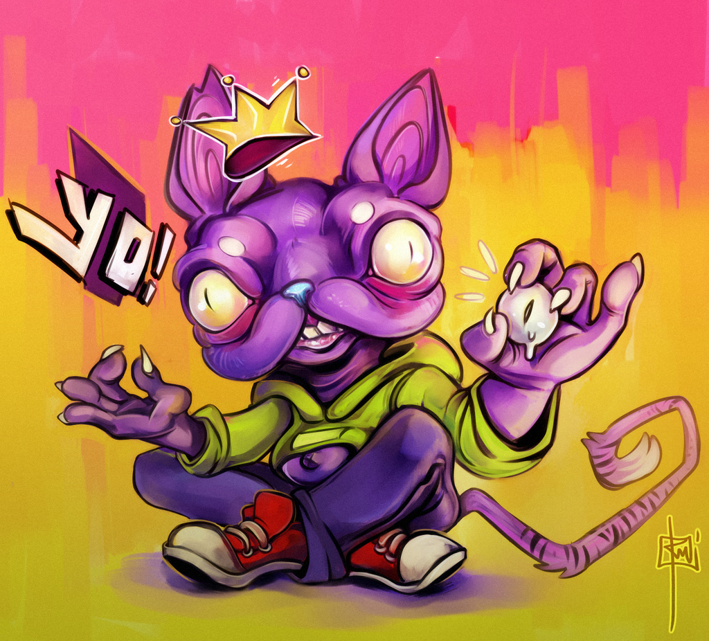 Purple Yo! Cat