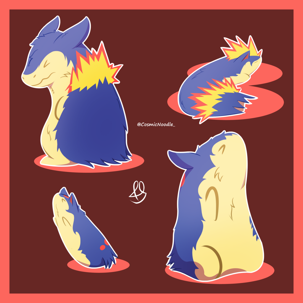 Typhlosion and Quilava doodles