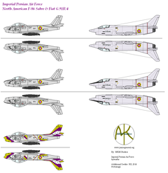 Imperial Persian Air Force Sabres & G.91s