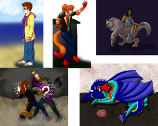 Commish examples: full colour work