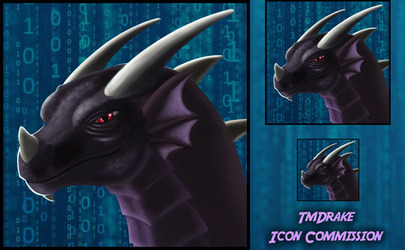 Realistic Dragon Headshot Icon Commission for - TmDrake