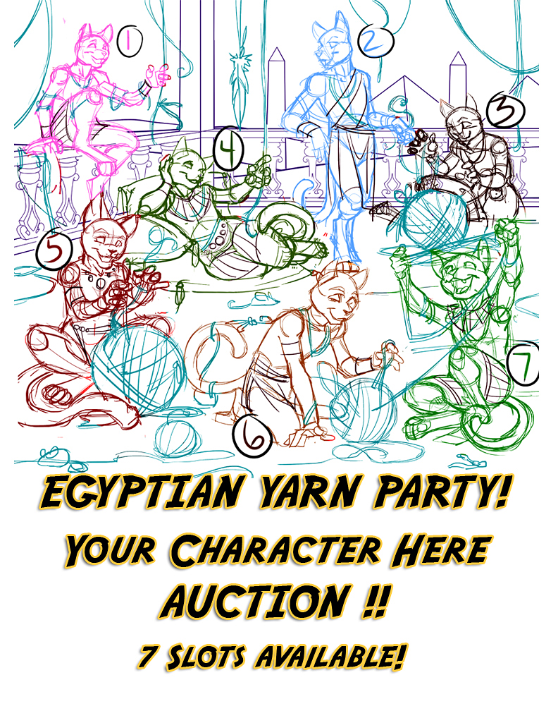 YCH Your Character Here  Egyptian Yarn Party Auction