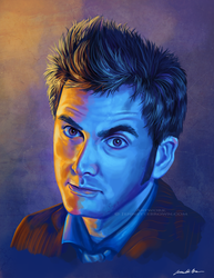 Doctor Who Tenth Doctor Portrait - Intense