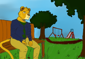 cub lion pensive