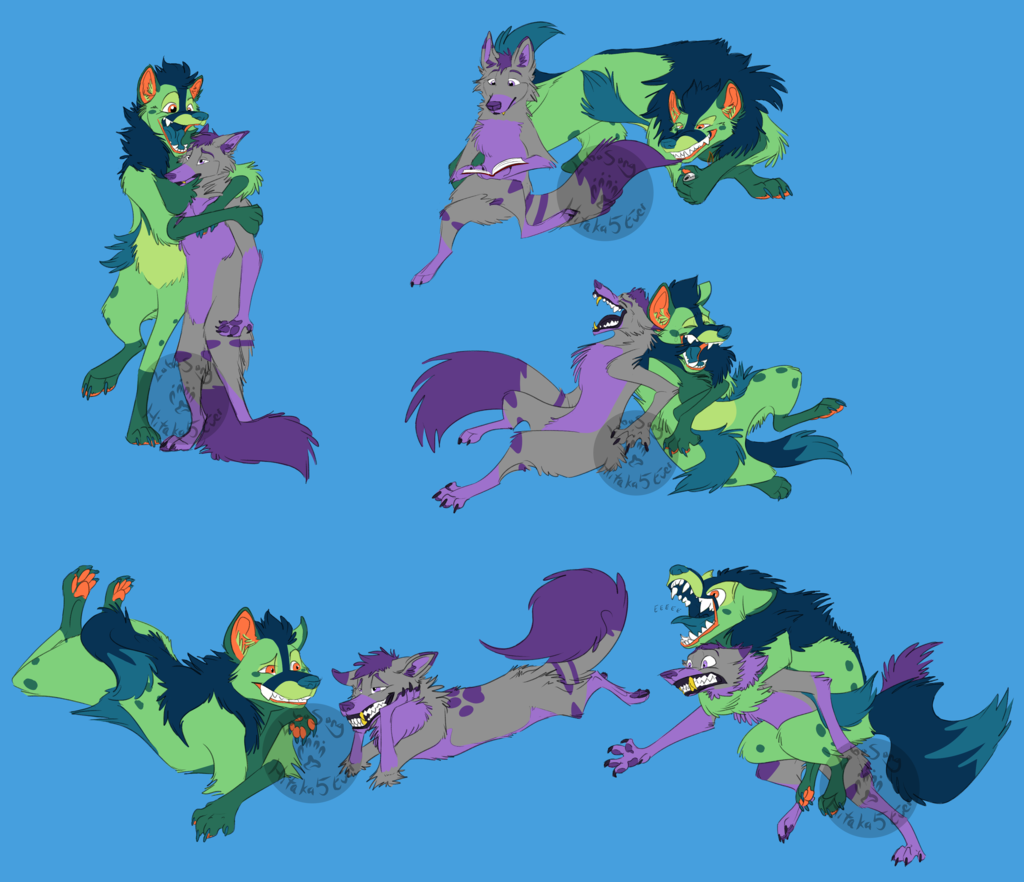 Colored Sketch Page Comm: Aero&Green Bean