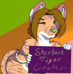 Sherbert Tiger Sign
