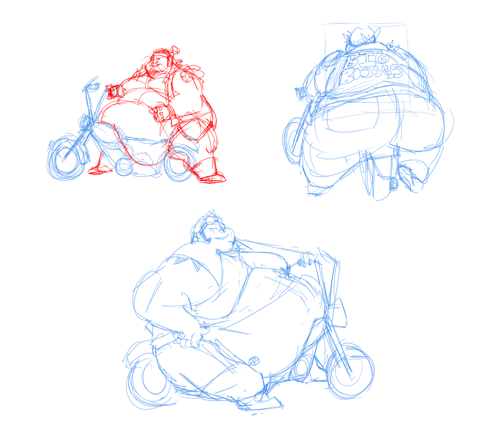 fat bikers sketches