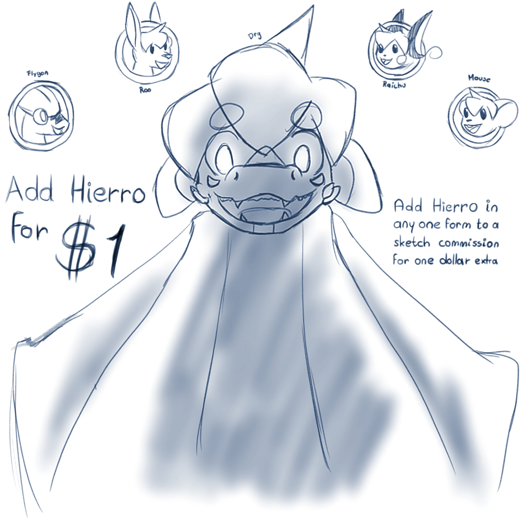 Sketch Commissions: Add Hierro for $1