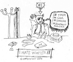 emperorwolf hates winter