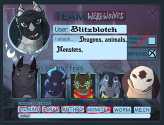 Art fight 2023 Team werewolf