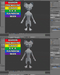 Blender 3D Modeling Character Project