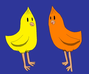 Lucas and Claus as chicks
