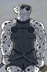Muscle dalmatian supervillain