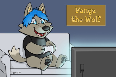 Fangz the Wolf Animal Crossing Style
