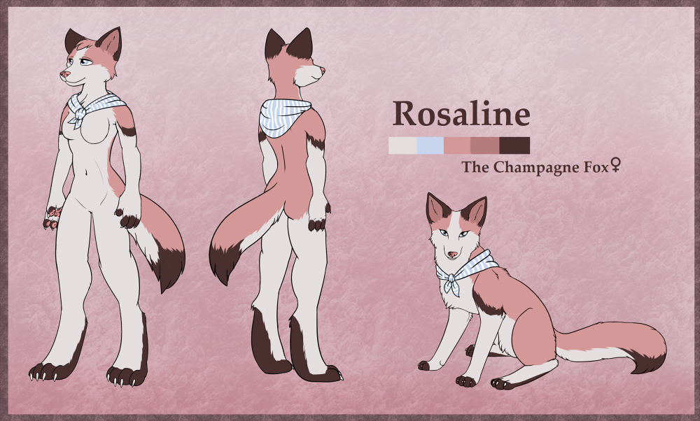 Rosaline the Champagne Fox Design