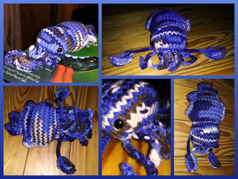 Amigurumi: mini blue cuttlefish
