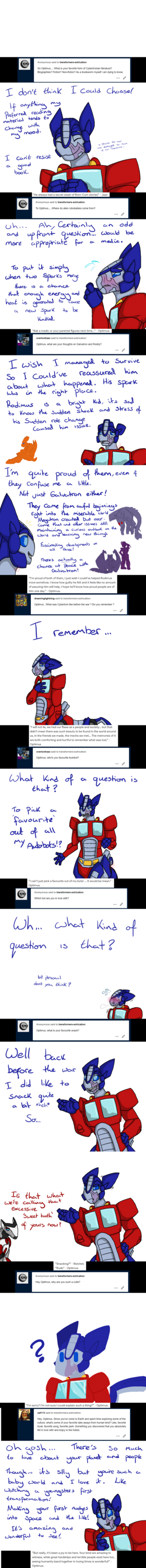 Extriverse Optimus answers you