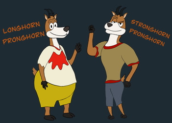 Pronghorn Brothers with Clothes