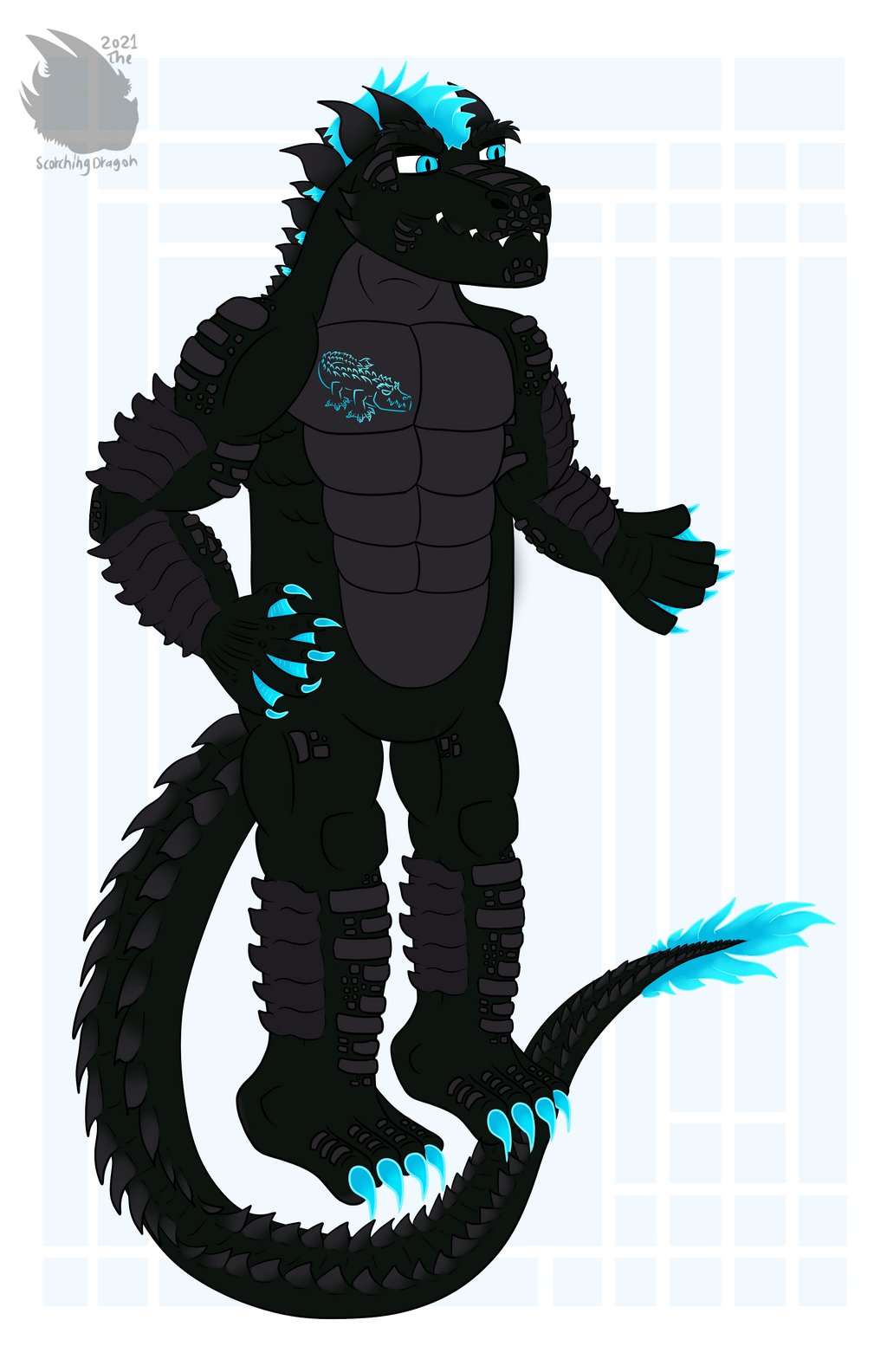 New Black crocodilian / croco-derg OC