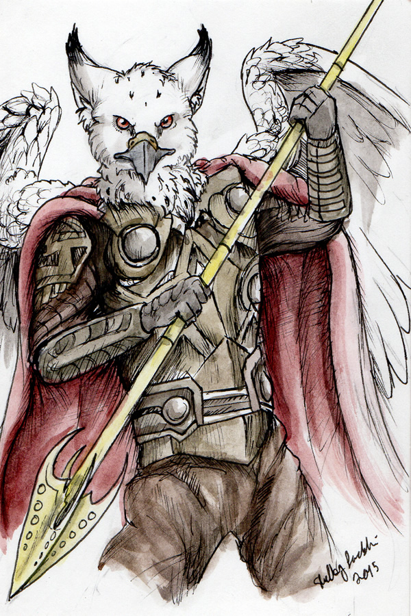 Sora - Warrior of Asgard Portrait by Millie Gryphon