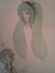 Hatsune Miku face Colored sketch
