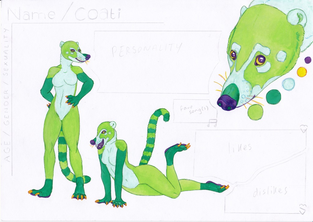 Mint Coati Reference Sheet / FOR SALE