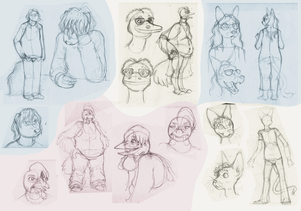Scruffy winter 2014 sketches, part two
