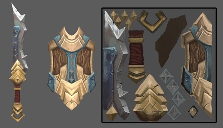 Stylized Sword and Shield