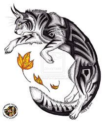 Tribal Silver Lynx Cat