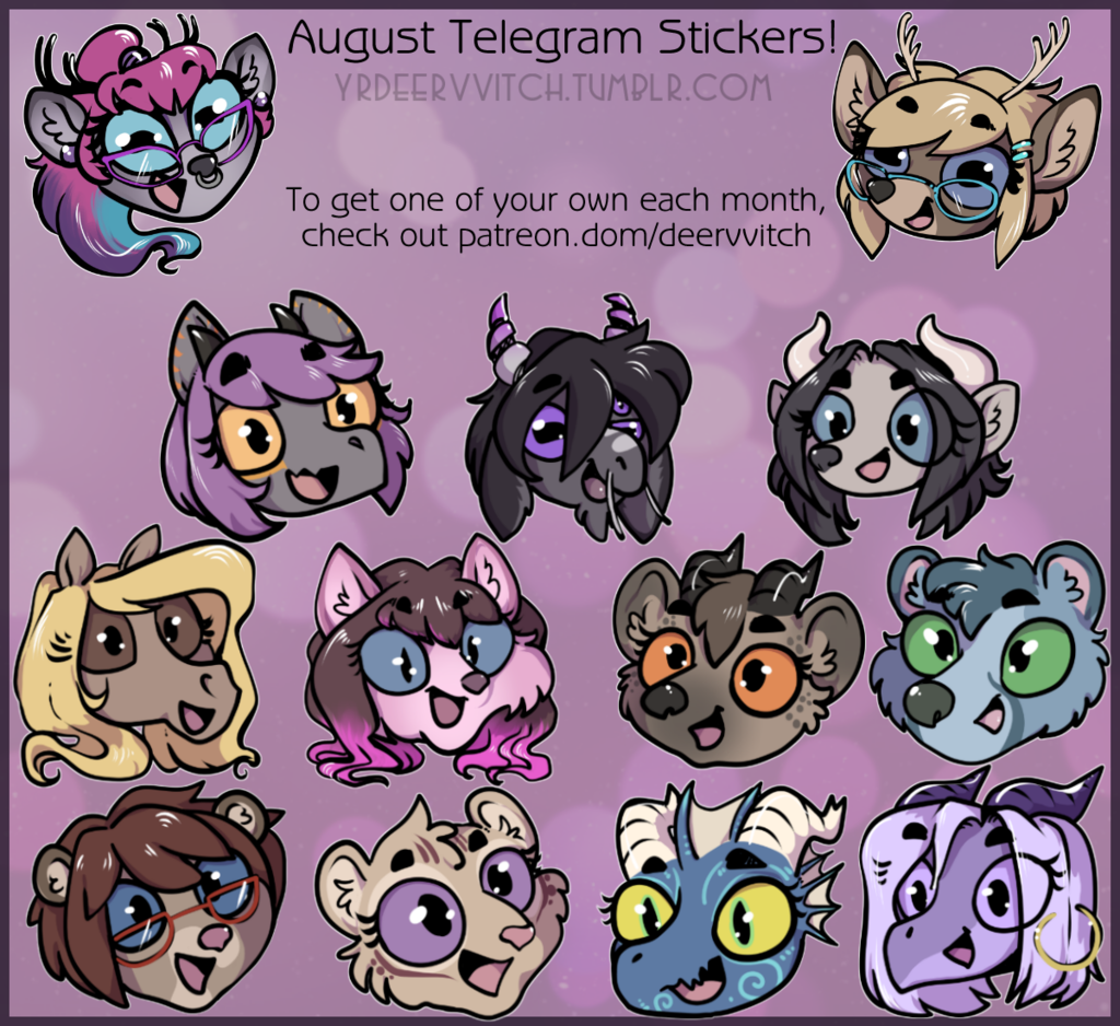 [Patreon] August 2018 stickers!