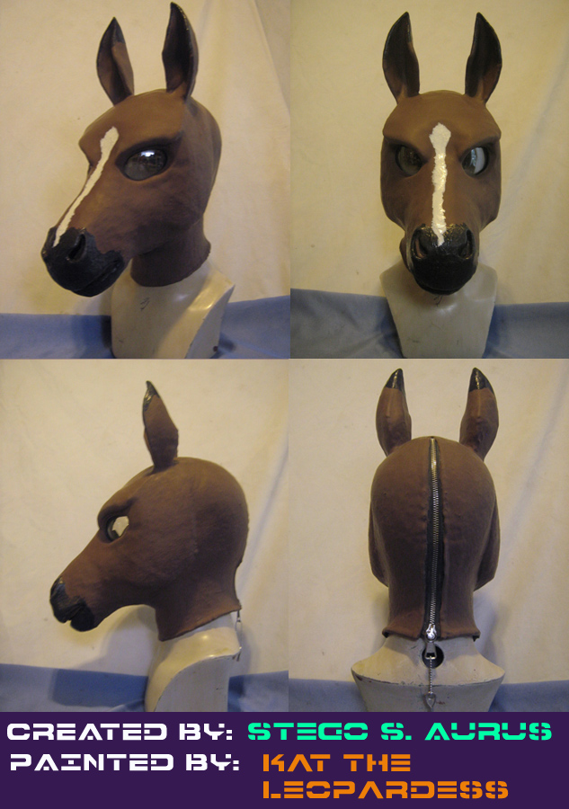 Painted Gas Mask: Bay Horse