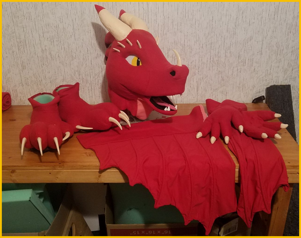 Most recent image: Red the Wyvern Partial (minus tail)