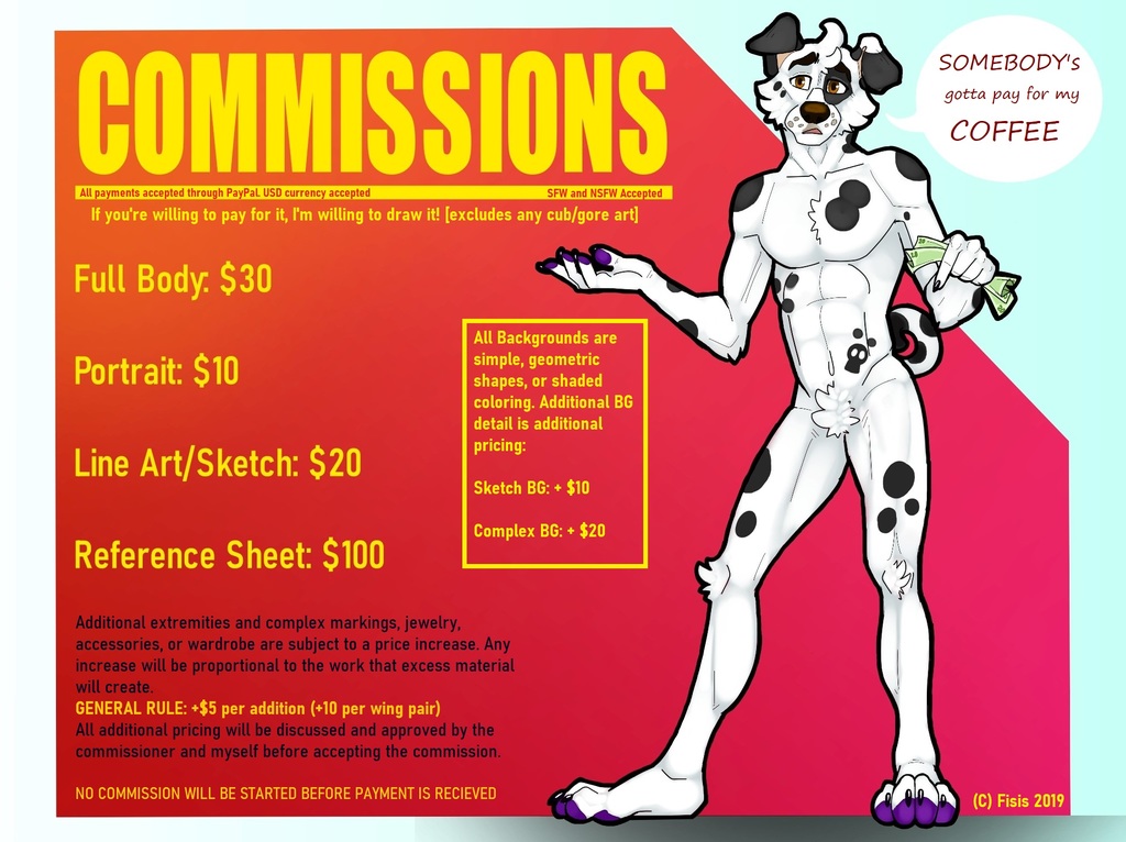 Most recent image: Commission Info: UPDATE