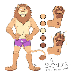 Svondir (as a big soft lion)