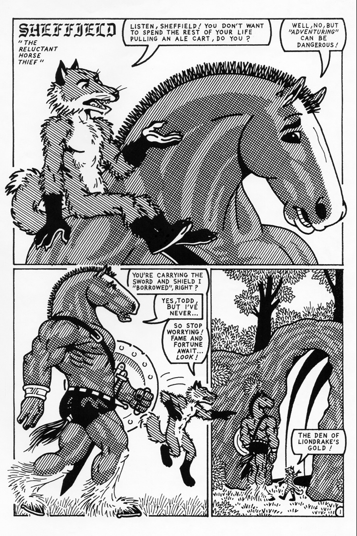 Featured image: "The Reluctant Horse Thief", page 1 of 4