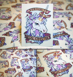 Feminist Unicorn Vinyl Stickers