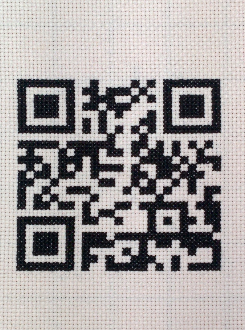 Featured image: A QR Code (Cross-Stitch) [For Sale!]