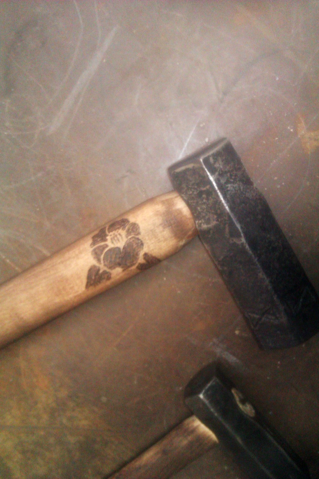 Featured image: hand made sledge hammer detail cont.