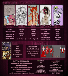 Commission Price Sheet.