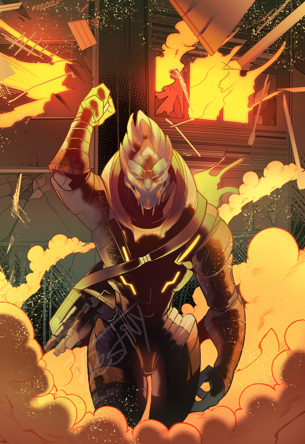 Turian Explosion (COMMISSION)