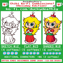 Holiday Chibi Sketch Ko-Fi Commissions (closed)