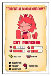board game project character card - Cat princess