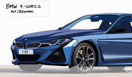   BMW 4 series sketch/paintover