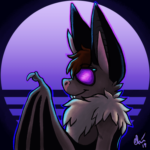 Most recent image: Synthwave Bat