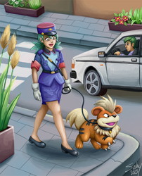Officer Jenny and Growlithe