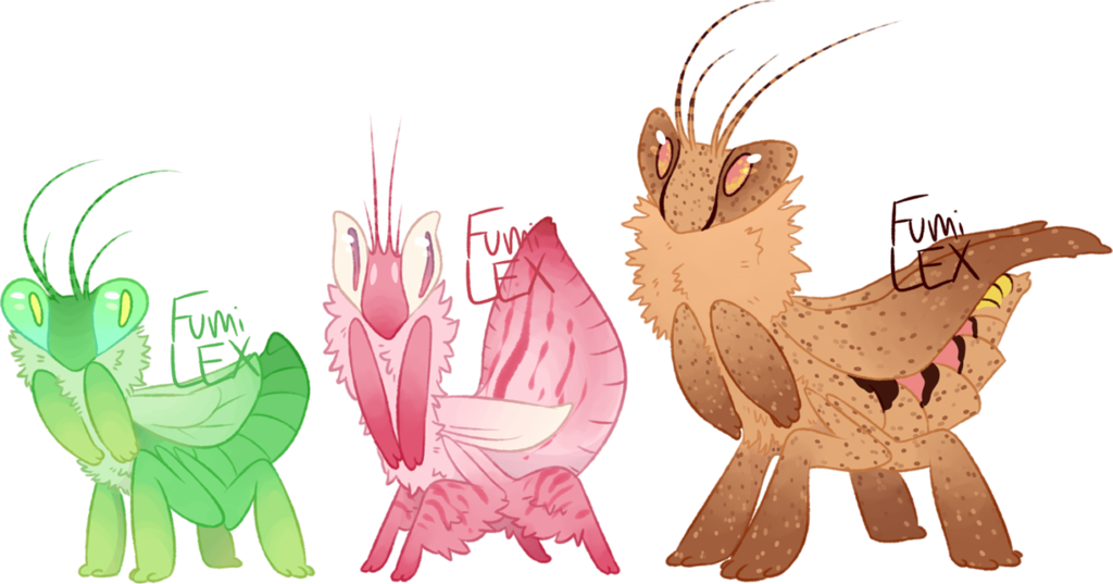 Purring Mantises (being auctioned at DA)